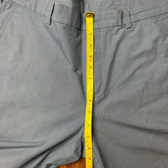 Brooks Brothers Shorts Men 36 Blue Cotton Mid Rise Belted Chino Flat Front - Picture 3 of 9